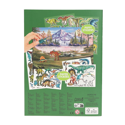 Dino World Stickerworld Puffy, Klistremerkebok