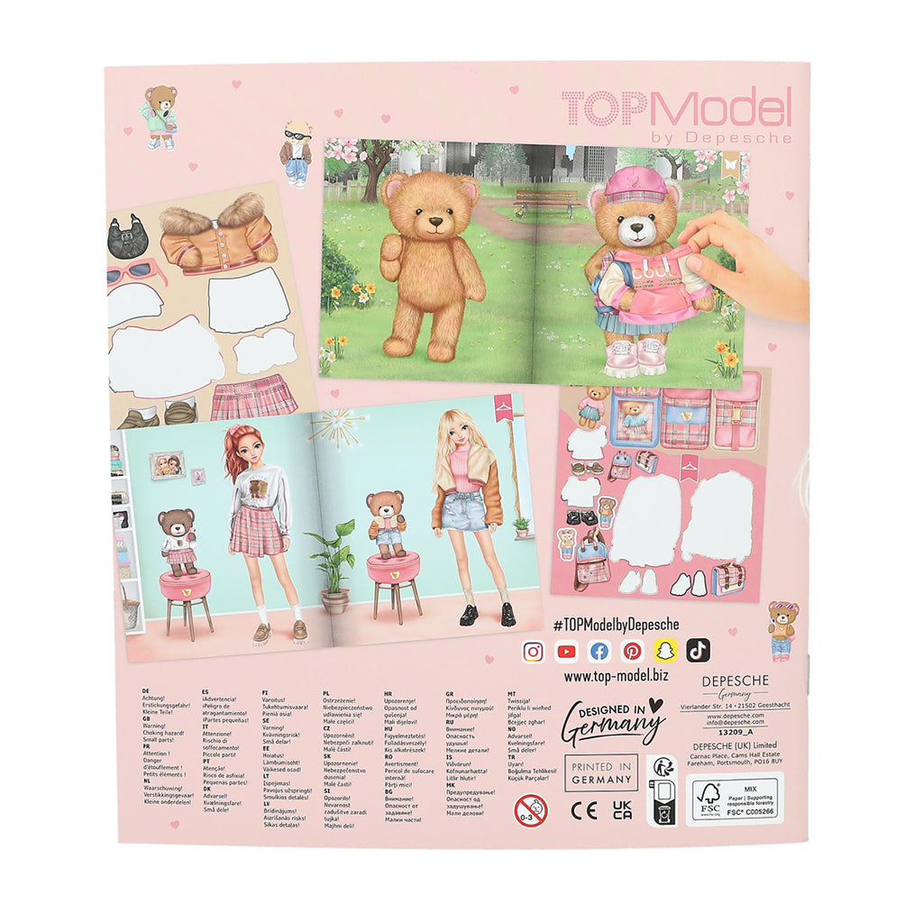 TopModel Stickerworld, Klistermerkebok - Team Teddy