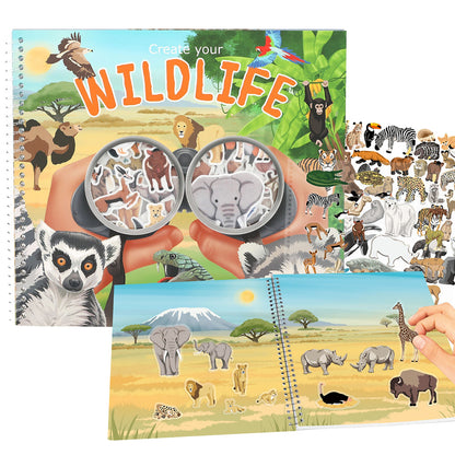 Create your Wild Life, Klistermærkebog m bla filt klistermærker