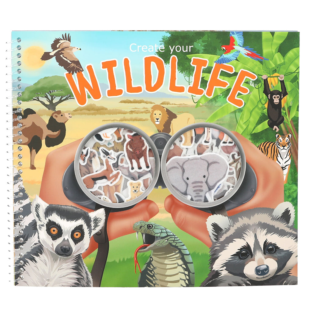 Create your Wild Life klistermærkebog med filt klistermærker