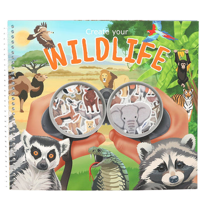 Create your Wild Life klistermærkebog med filt klistermærker