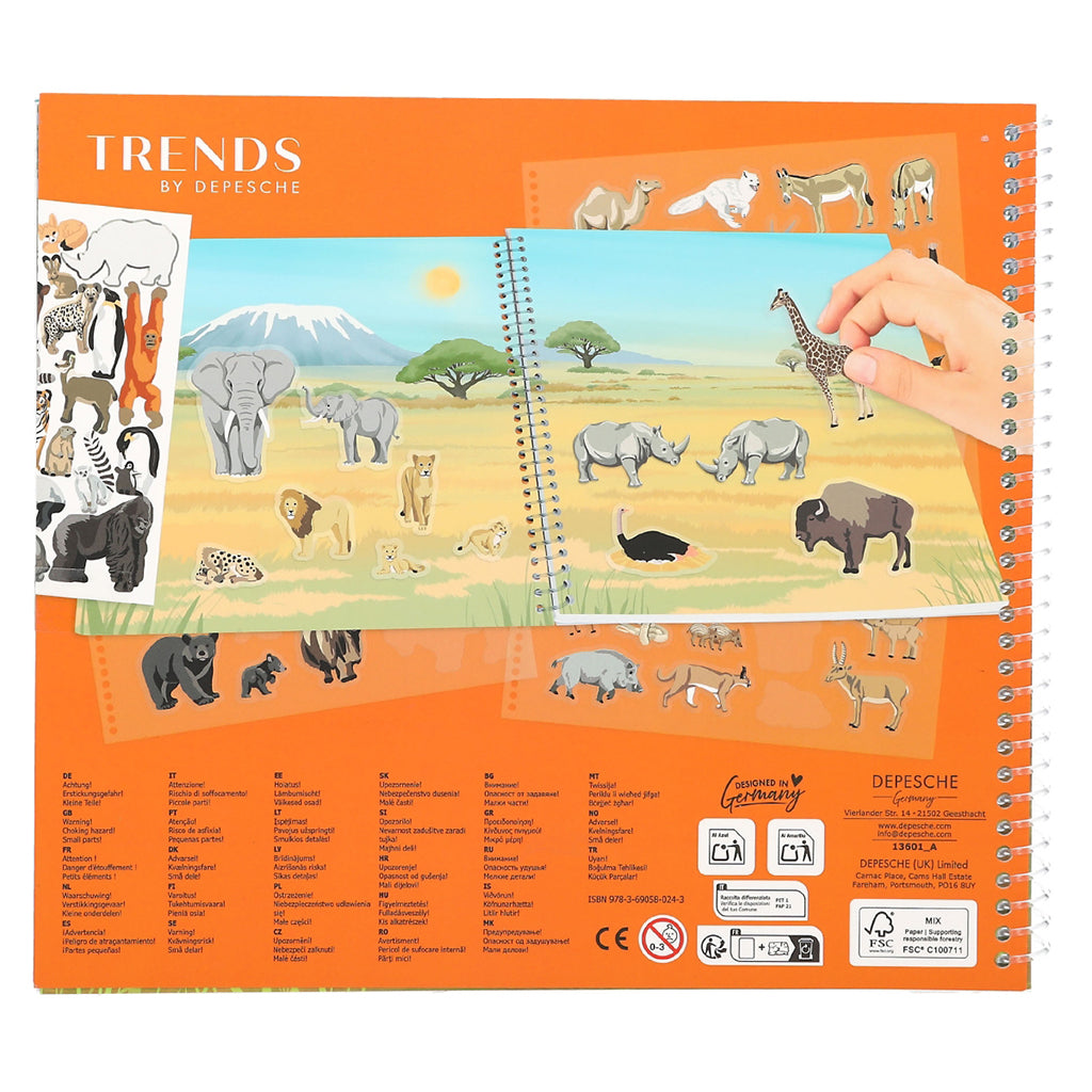 Create your Wild Life, Klistremerkebok med filt-klistremerker