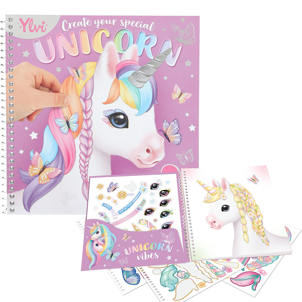 Ylvi Create your special unicorn, Klistermærkebog