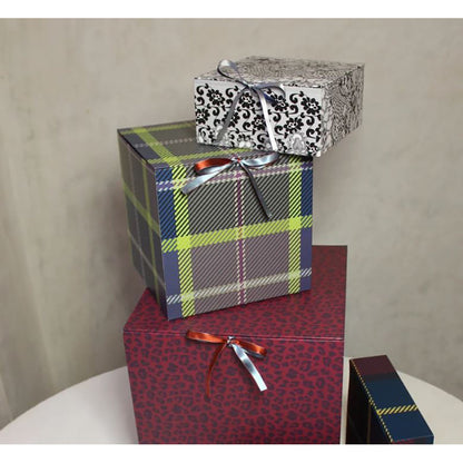 Daisy Boxes, Big Box Art Deco - Tartan Lilac