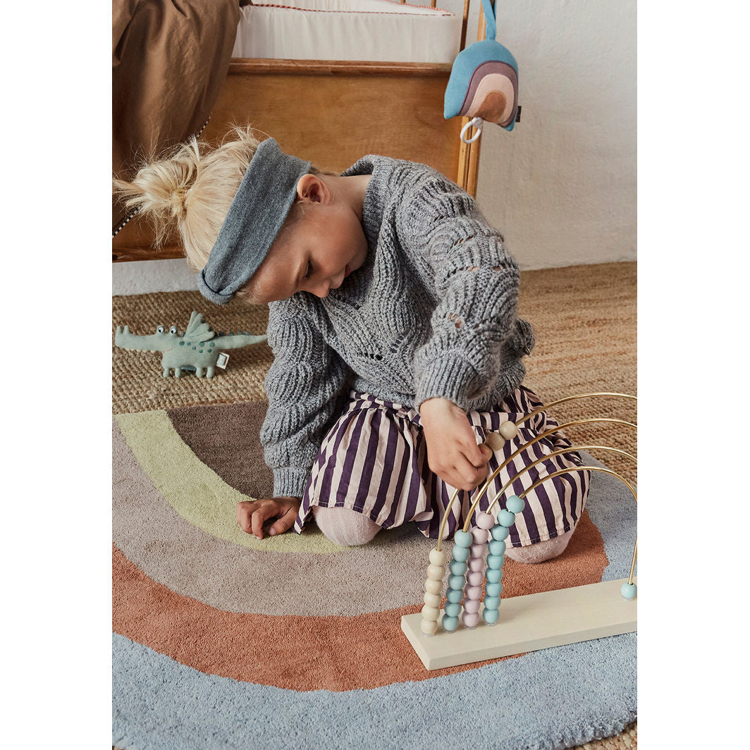 OYOY Leketøy i tre, Abacus Regnbue Kuleramme - Nature