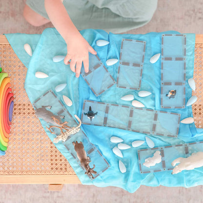 Connetix Ractangle Pack, Magnetisk byggesett med 12 deler - Clear