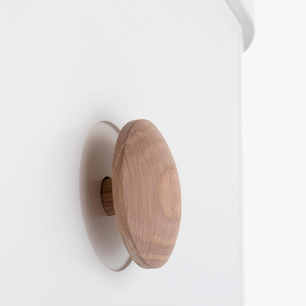 Oliver Furniture Wood klesskap med 2 dører, hvit/eik - høyde 204 cm