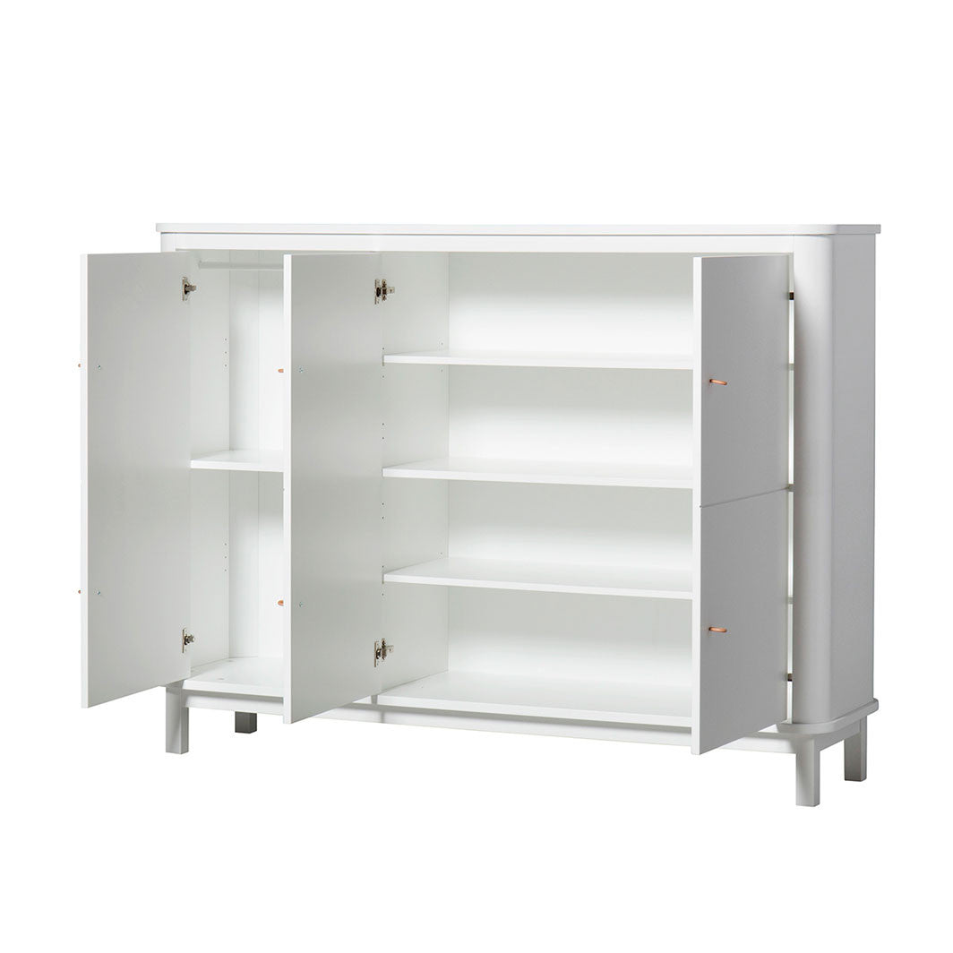 Oliver Furniture Wood multiskap m. tre dører, hvit