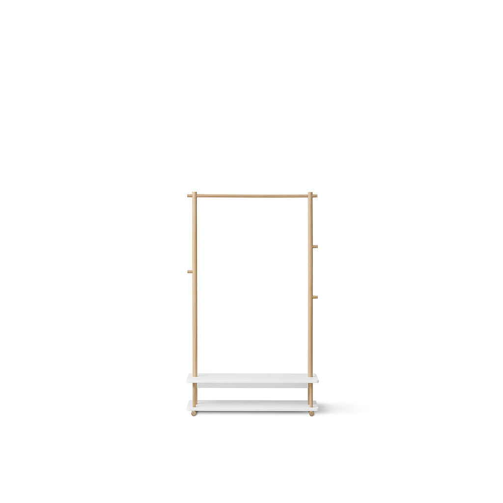Oliver Furniture, Camp klesstativ - Hvit / Eik