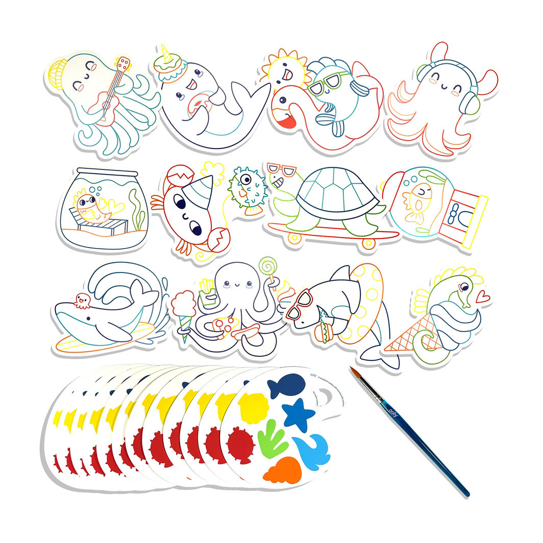 Ooly Vannfargesett, Ocean Pals - Playful Painters