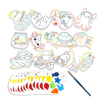 Ooly Vannfargesett, Ocean Pals - Playful Painters