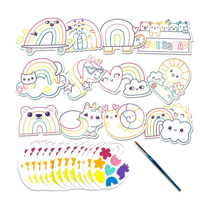 Ooly Vannfargesett, Rainbow Cuties - Playful Painters