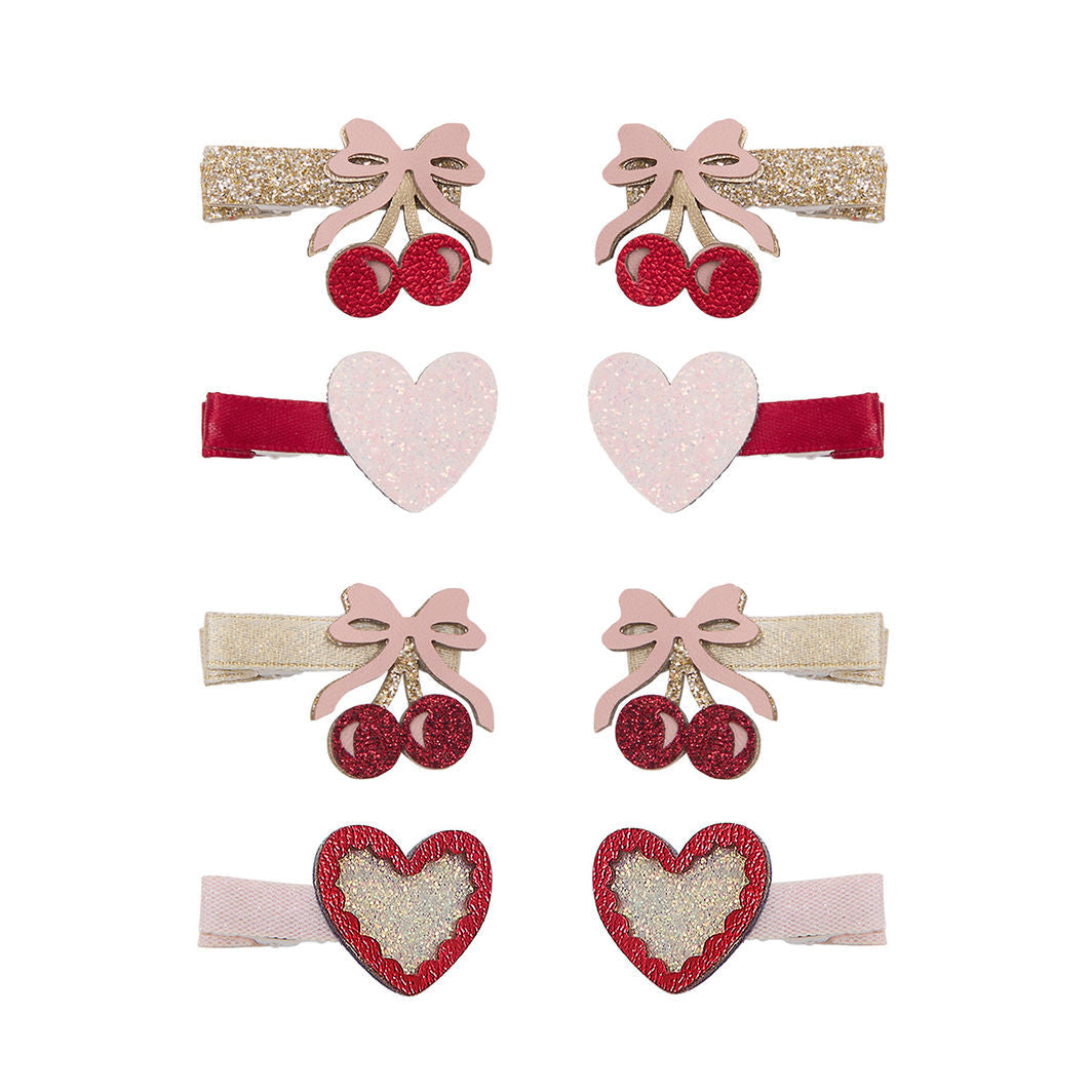 Mimi &amp; Lula 8 Hårclips - Fancy Cherries