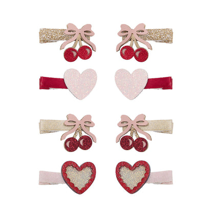 Mimi &amp; Lula 8 Hårclips - Fancy Cherries