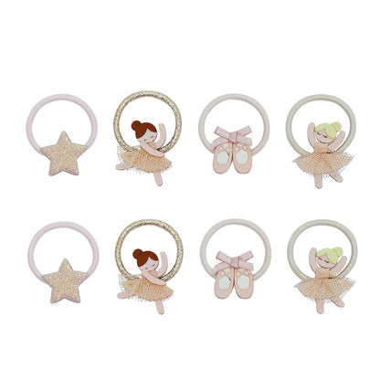 Mimi &amp; Lula 8 Hårelastikker - Mini Ballerina