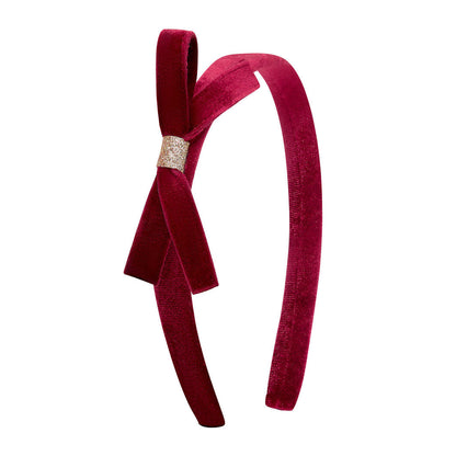 Mimi &amp; Lula Hårbøjle - Burgundy Violet Bow