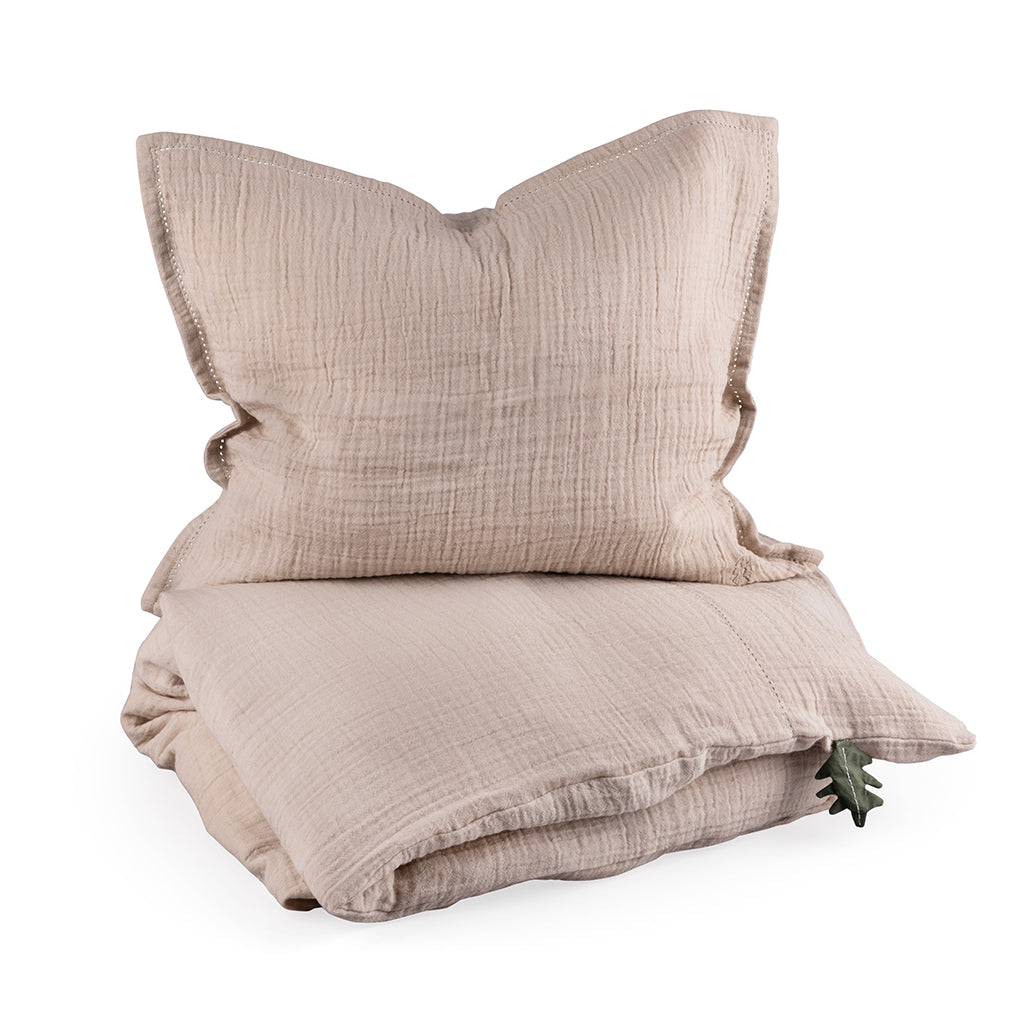 Sebra babysengetøy, musselin - Seabreeze beige