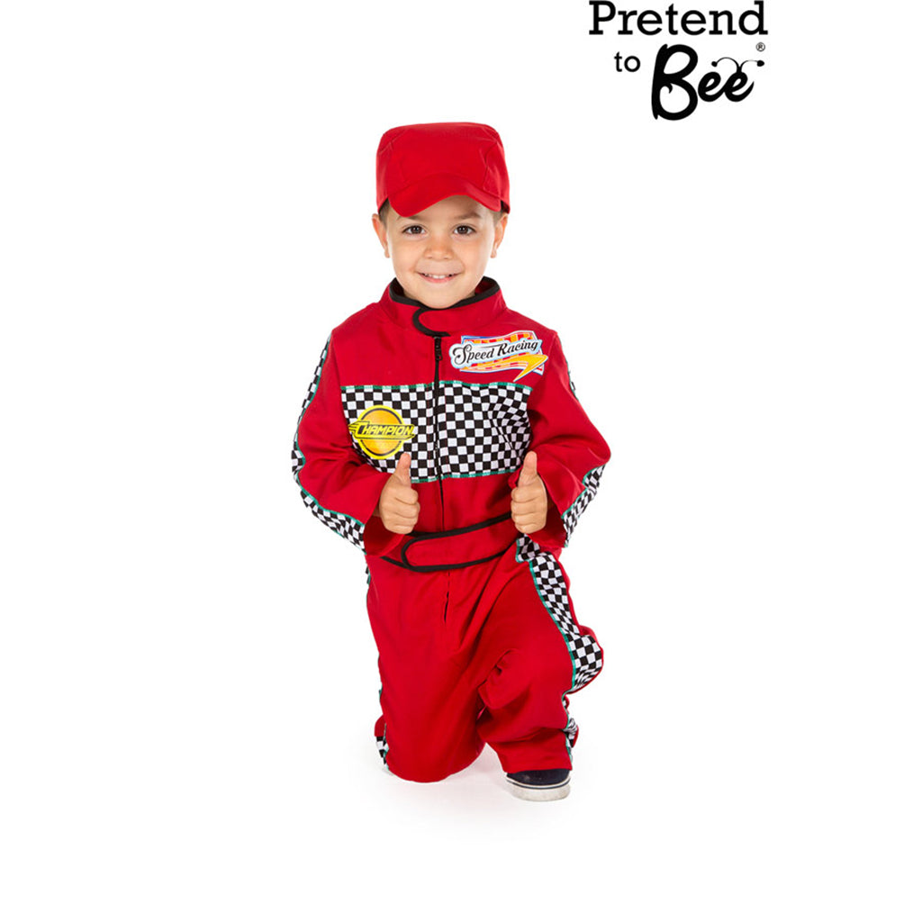 Pretend to bee kostyme, racerfører - Str. 2-7 år