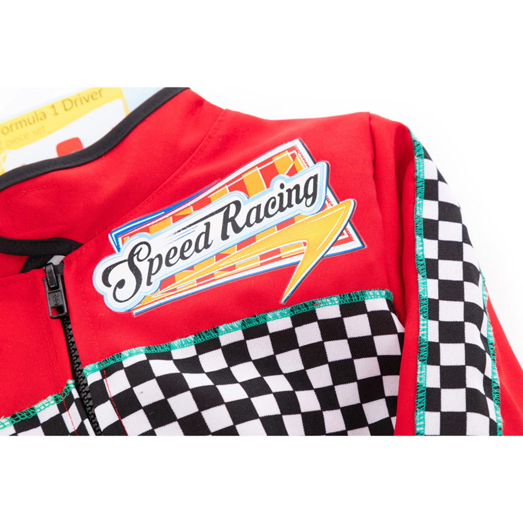 Pretend to bee kostyme, racerfører - Str. 2-7 år