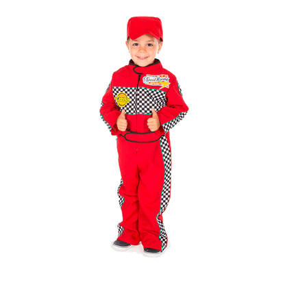 Pretend to bee kostyme, racerfører - Str. 2-7 år