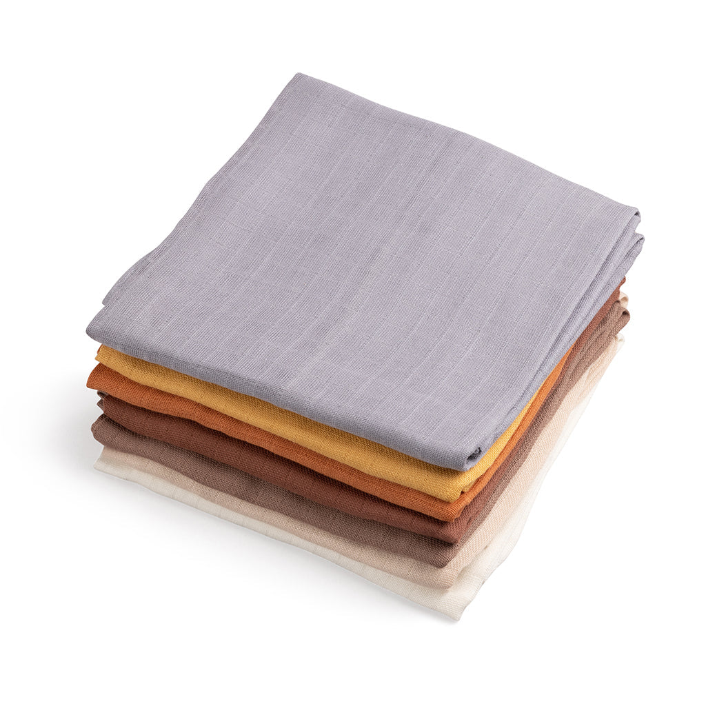 Sebra tøybleier, 7 stk. økologisk, Toes/Builders