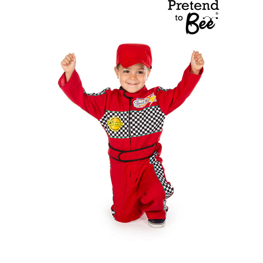 Pretend to bee kostyme, racerfører - Str. 2-7 år
