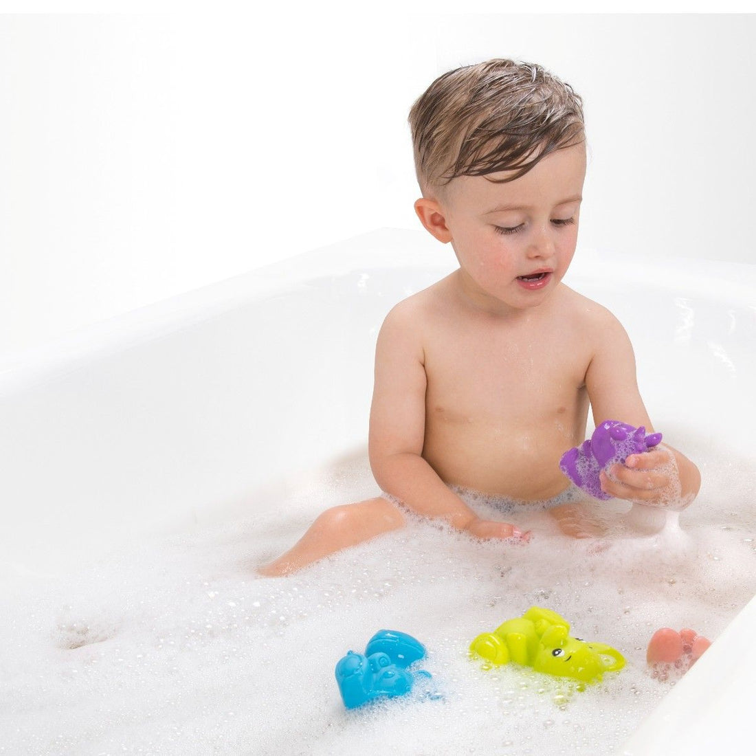 Playgro Badeleker, Gaveeske med fiskenett og figurer - 16 deler