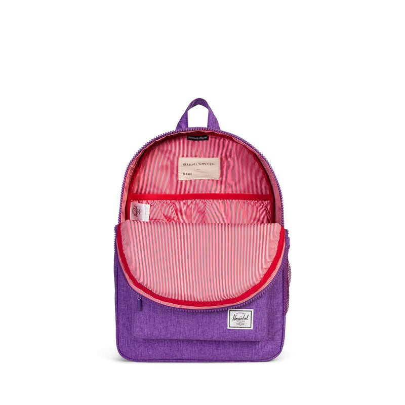 Herschel ryggsekk, Heritage Youth, medium - Deep lavender crosshatch