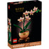 LEGO Botanicals Mini-orkide sæt i sort æske med billede af orkideblomst