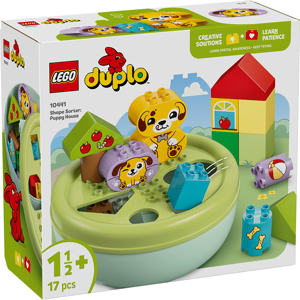 LEGO DUPLO Creative Play hundehus puttekasse med hvalpe til småbørn.