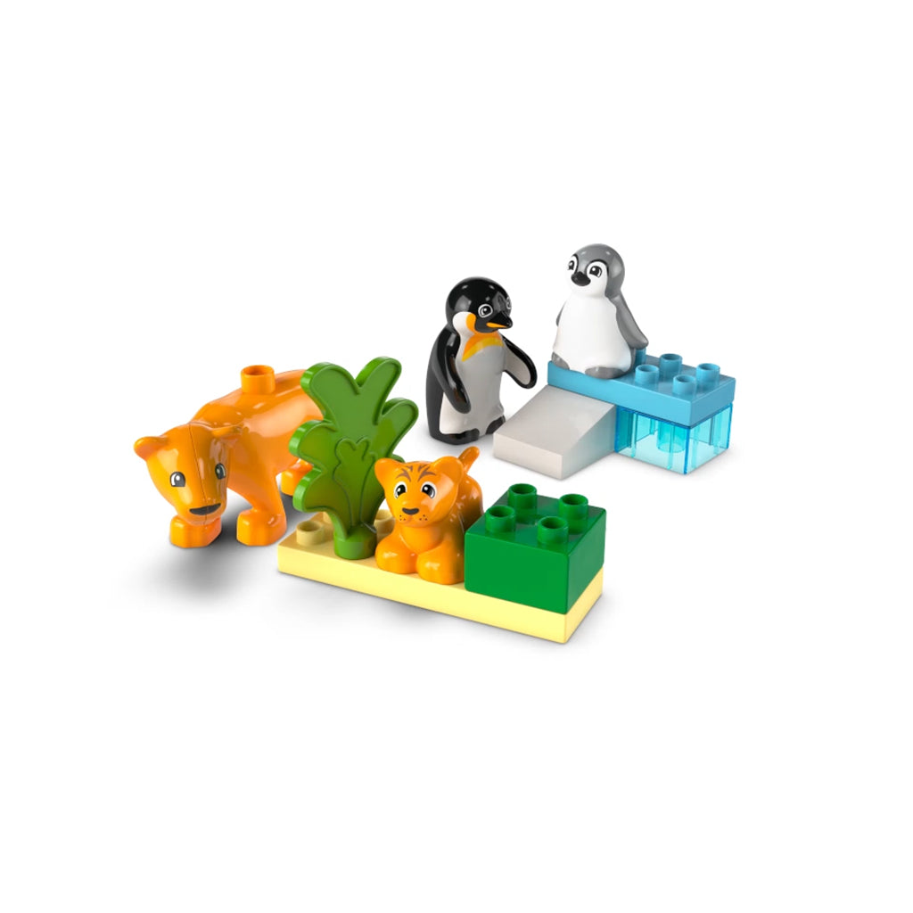 LEGO® DUPLO® Town, Ville dyrefamilier: pingviner og løver