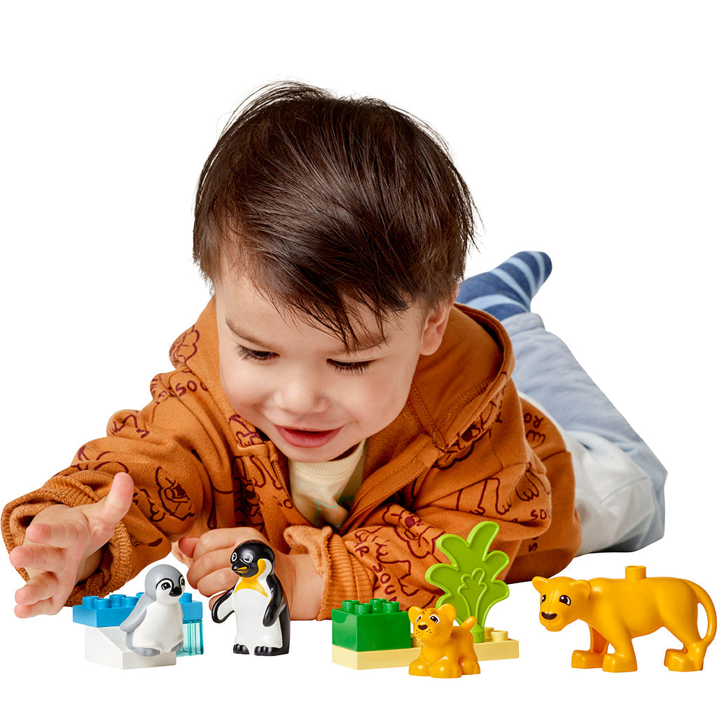 LEGO® DUPLO® Town, Ville dyrefamilier: pingviner og løver