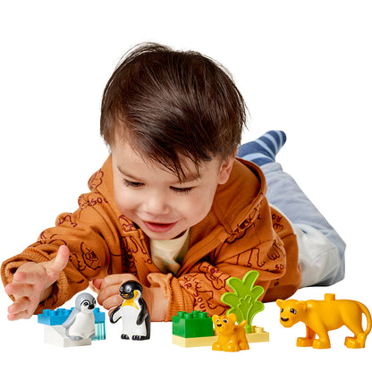 LEGO® DUPLO® Town, Ville dyrefamilier: pingviner og løver