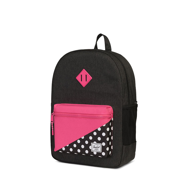 Herschel ryggsekk, Heritage Youth, XL - Black crossbatch polka dot