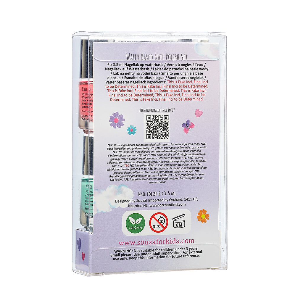 Souza neglelakksett for barn, 6 stk - Party