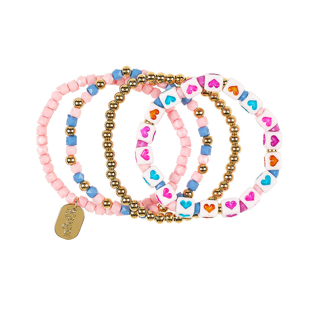 Souza armbånd, 4 stk., Maerle - Heart