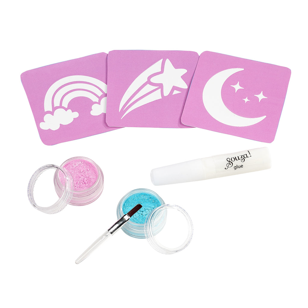 Souza glitter tatoveringssæt, Unicorn