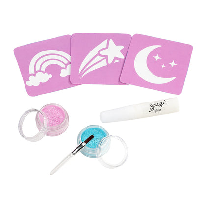 Souza glitter tatoveringssæt, Unicorn