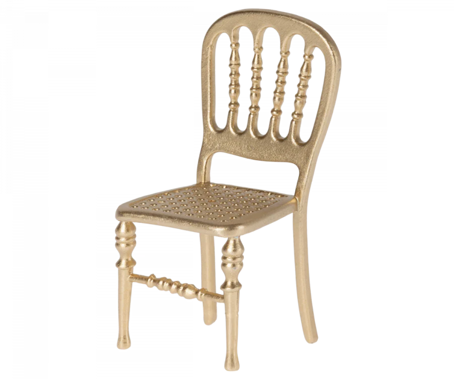 Maileg dukketilbehør, Stol til mus - Gull