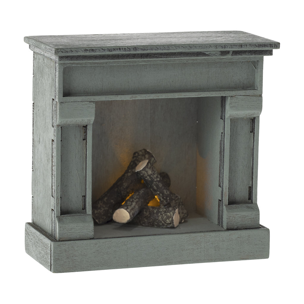 Maileg dukketilbehør til mus, Peis - blå