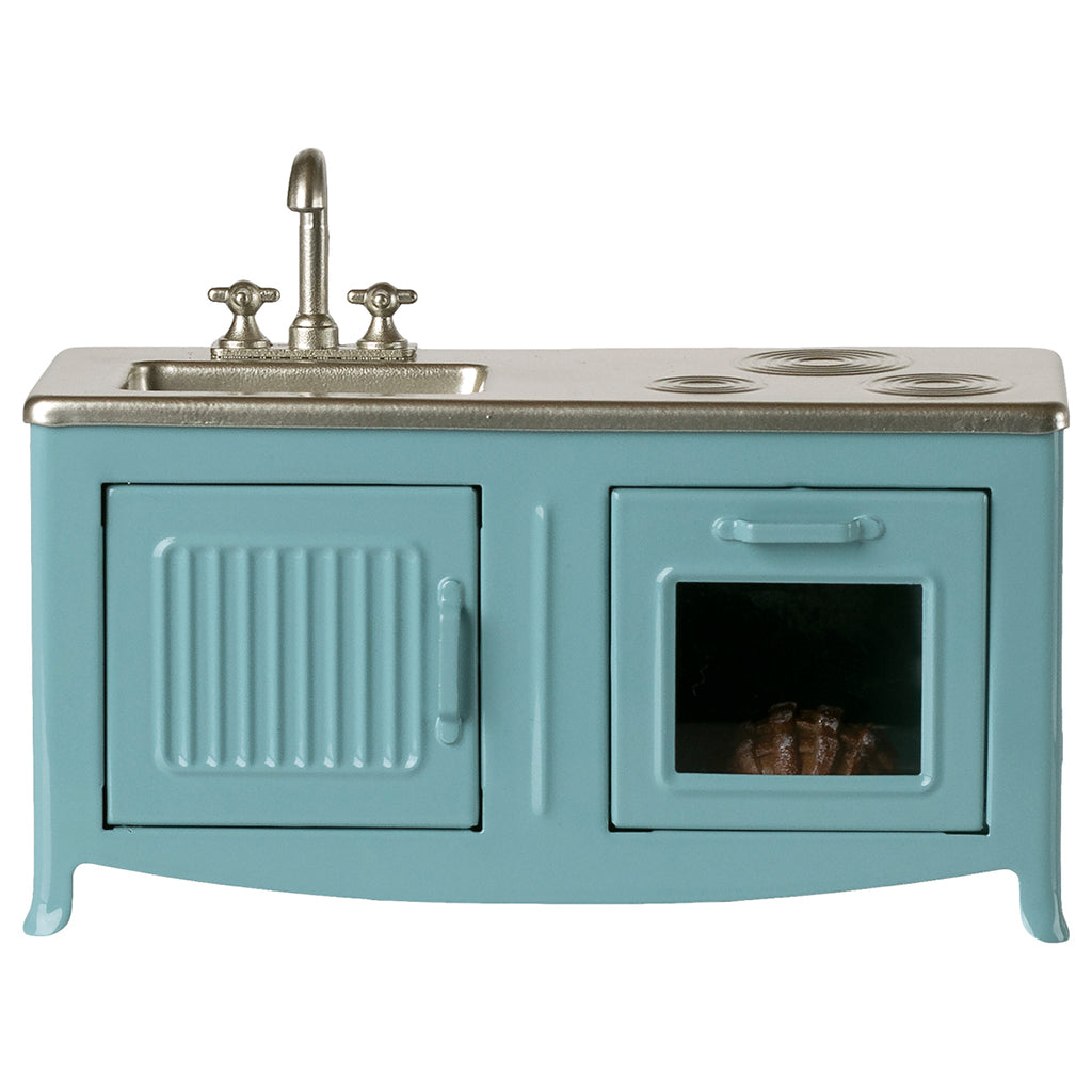 Maileg dukketilbehør, kjøkken til mus - blå