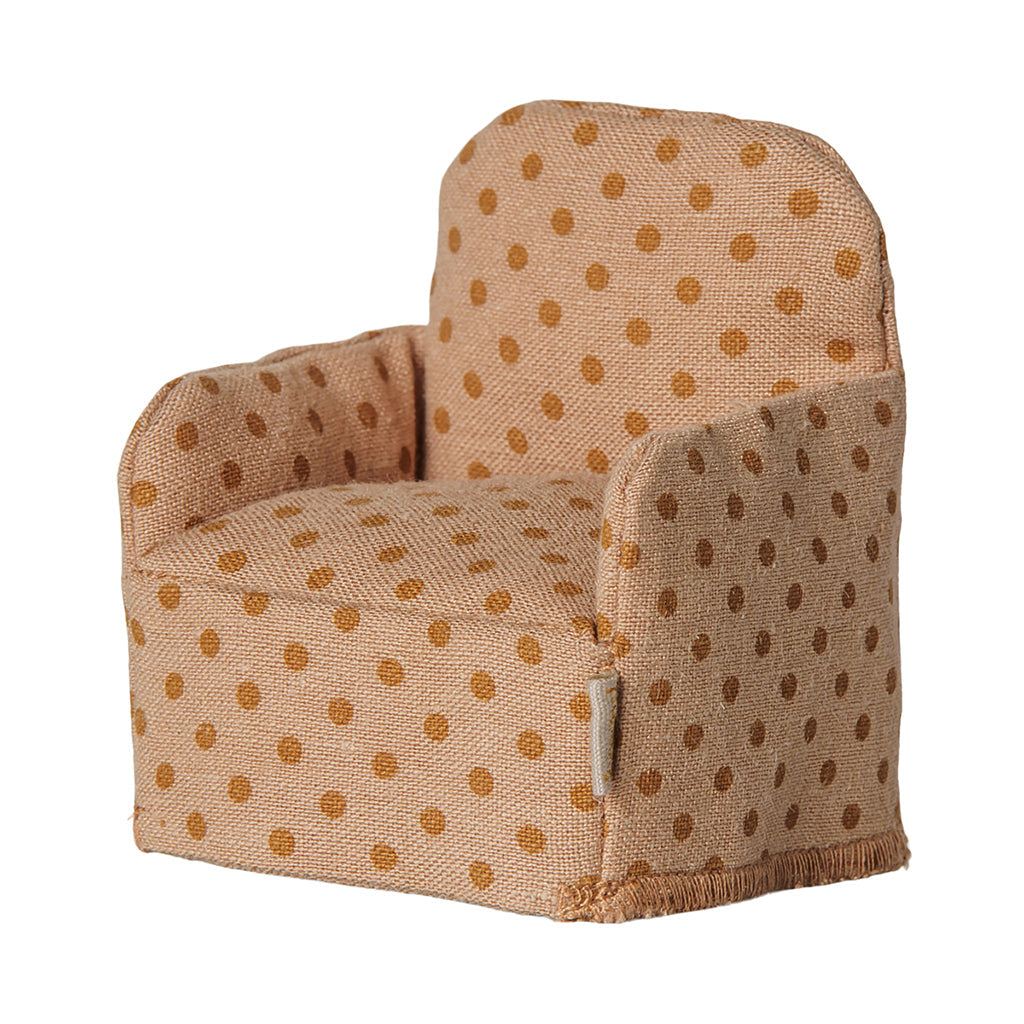 Maileg-tilbehør til mus, klappstol - Prikker