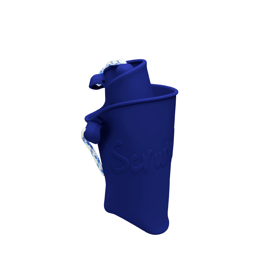 Scrunch-bucket, blød foldbar spand - midnight blue - vist rullet sammen
