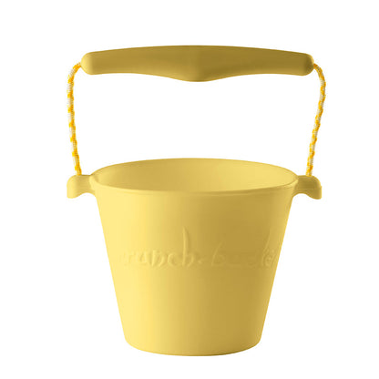 Scrunch-bucket, myk foldbar sandbøtte - icecream yellow
