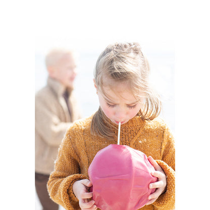 Scrunch-ball, oppblåsbar bløt ball - Cherry red