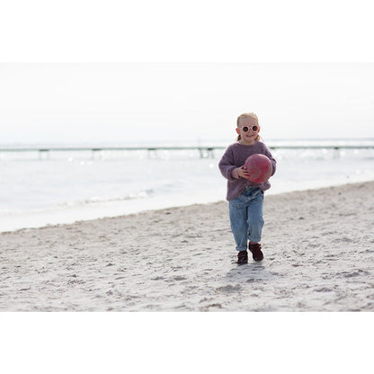 Scrunch-ball, oppblåsbar bløt ball - Cherry red