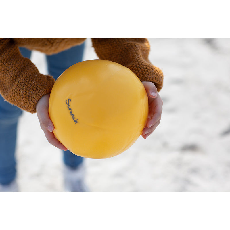 Scrunch-ball, oppblåsbar bløt ball - Pastel yellow