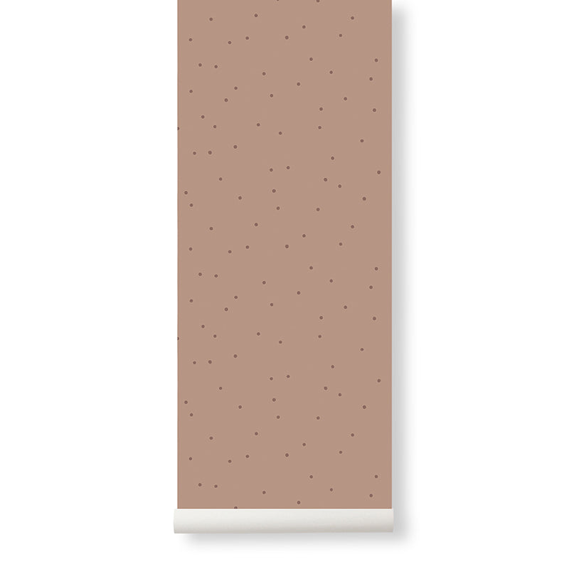ferm Living tapet, Dot - Dusty Rose. smukt tapet til børneværelset