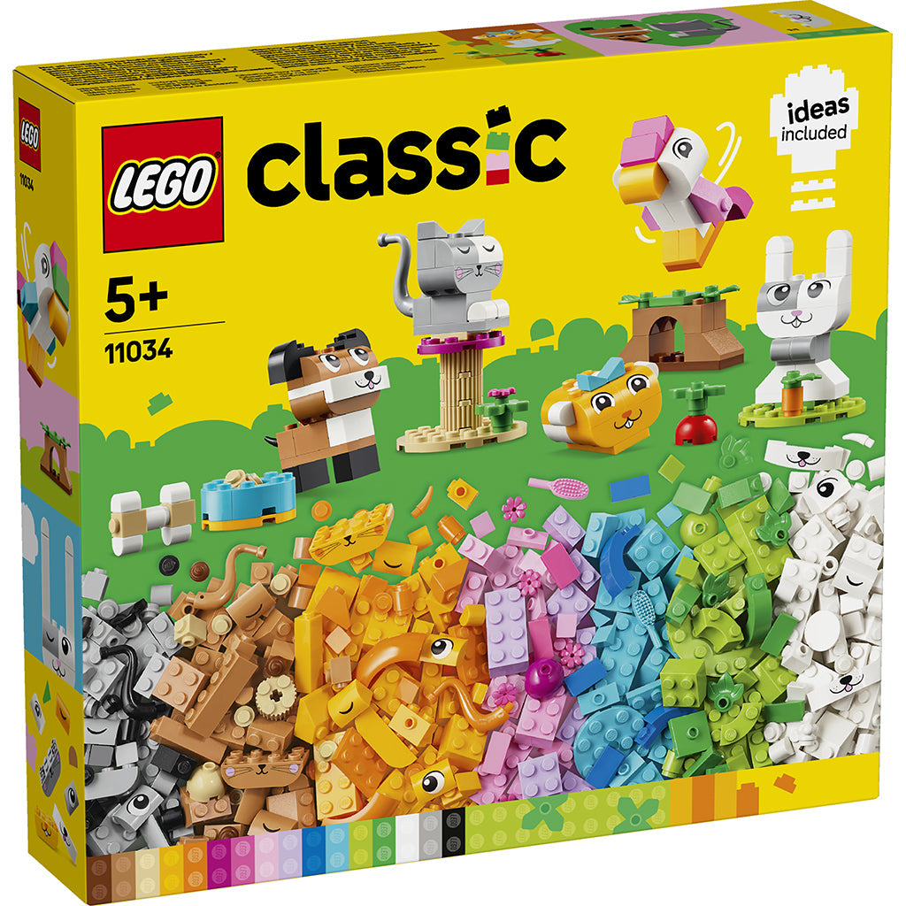 LEGO Classic Kreative kæledyr, æsken med legesættet