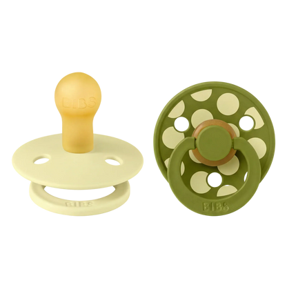 Bibs-smokker i naturgummi, str. 2 – Polka Luna/Wasabi